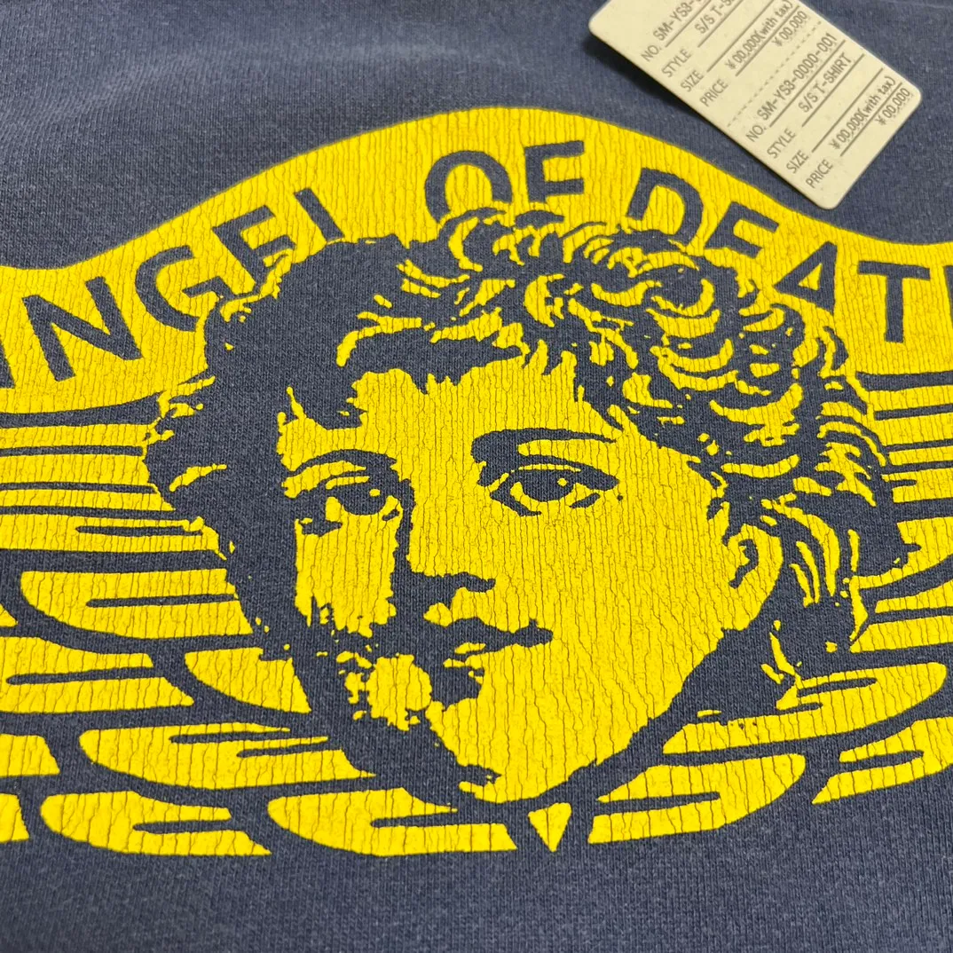 SAINT M×××××× ANGEL HOODIE/NAVY Angel Reborn Blue Hoodie Washed Blue S-XL Assute Garment Dyeing Full Clothes Water Fading Mud Dyeing Dirty Distress New Vintage Ceiling God Tailoring Original Super Loose Fit Customized Original Accessories God-level Print Restoration